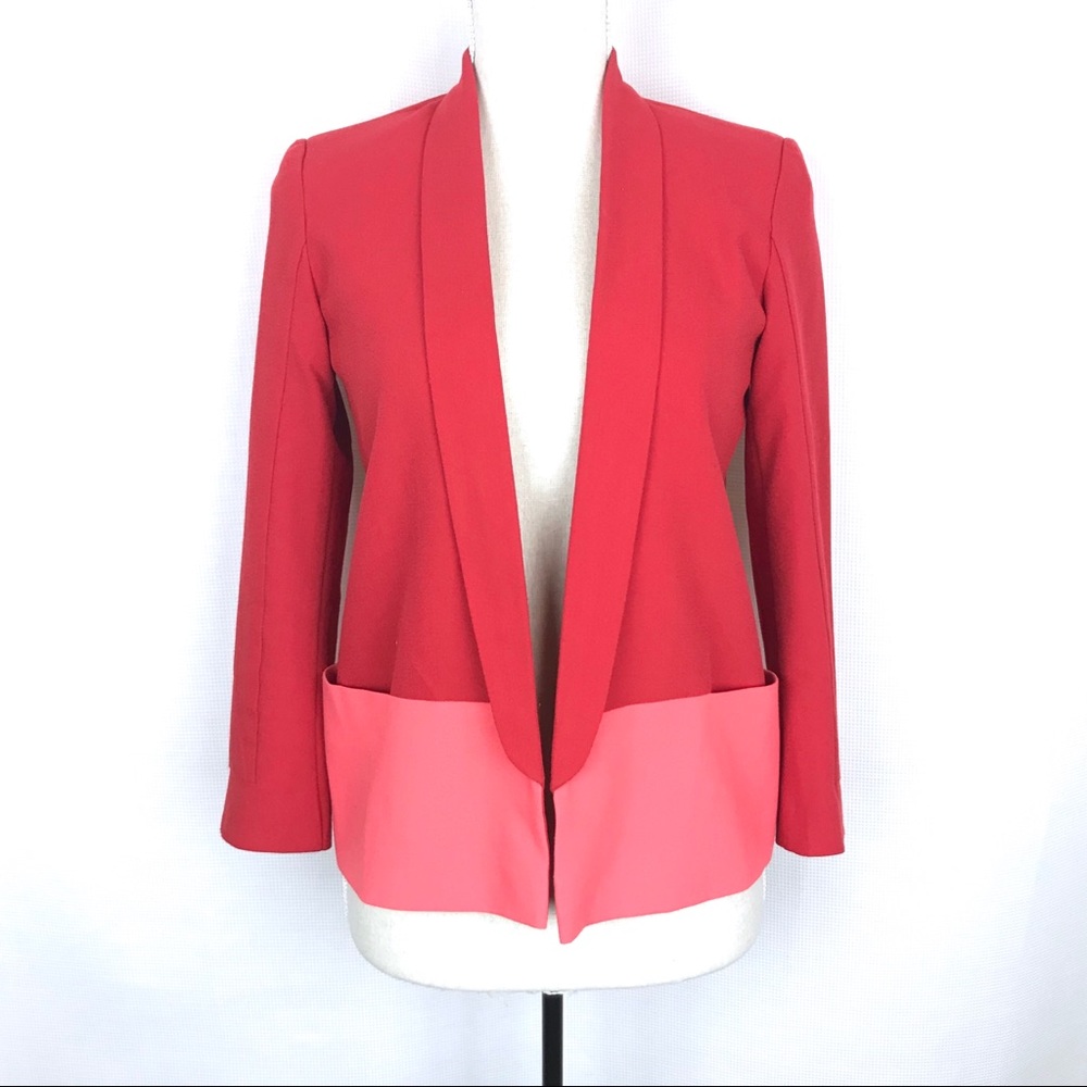 TWIK | Open Front Color Block Blazer